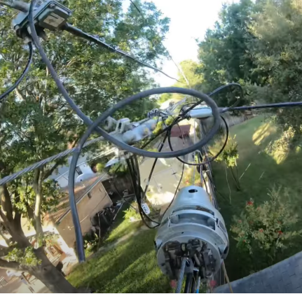 Overhead cable installation