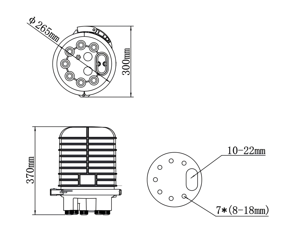 FCST012128 Fiber Optical Splice Closure Structure