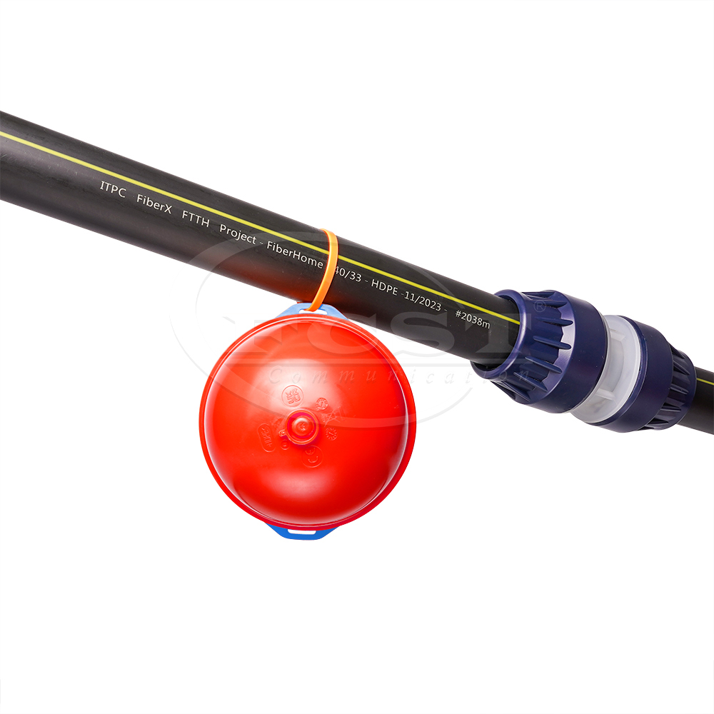 FCST-MB134.0kHZ Customizable Locator Marker Ball Blue & Red For Underground Fiber Optic Buried Cable