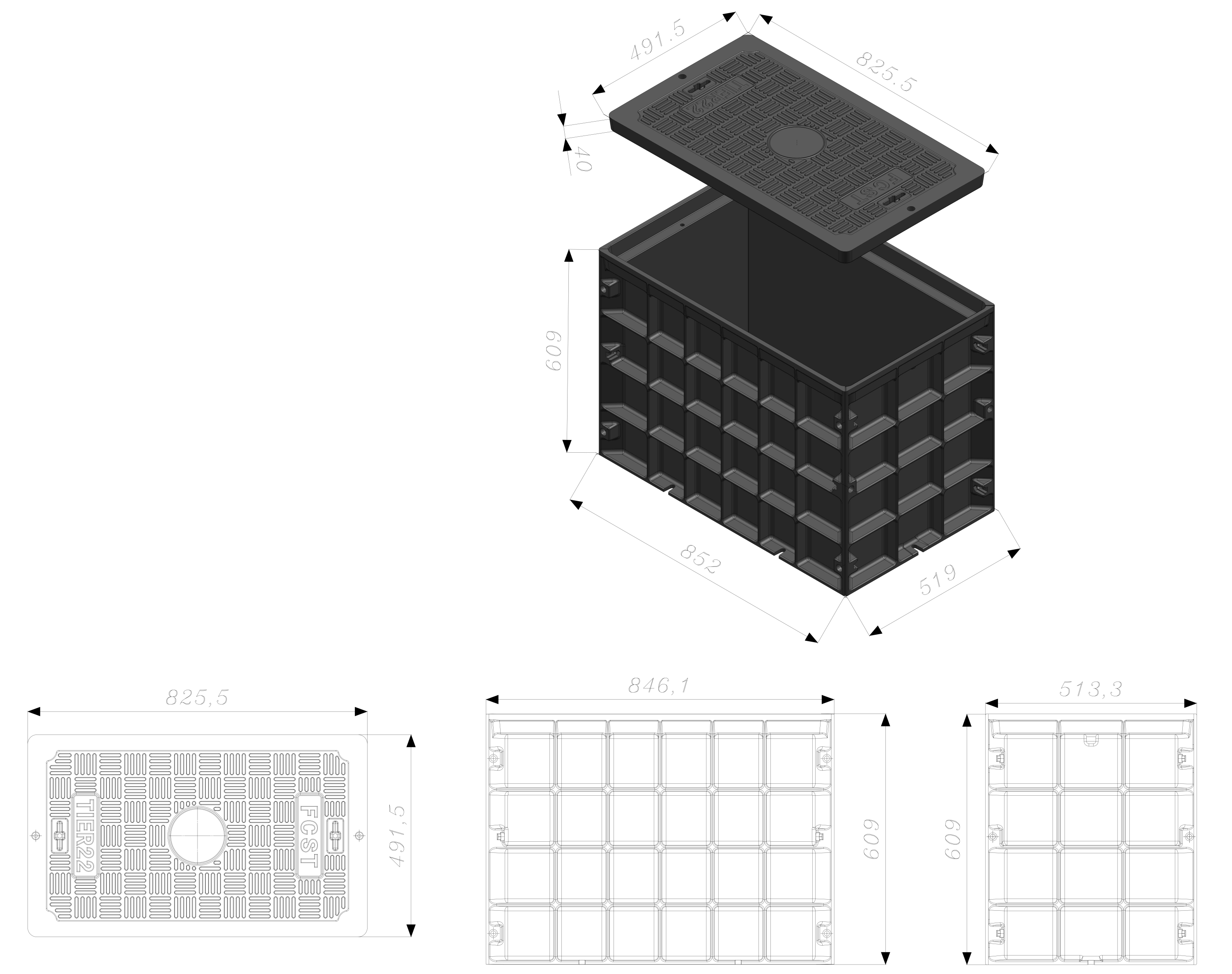 FCST-TH-SMC08 Telecom Manhole Chamber Structure