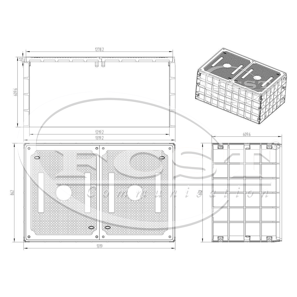 FCST-TH-SMC07 Wholesale Telecom Duct Access Manhole Box with Strong Corrosion Resistance