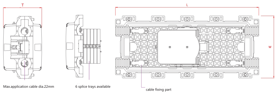 144F fiber splice closure