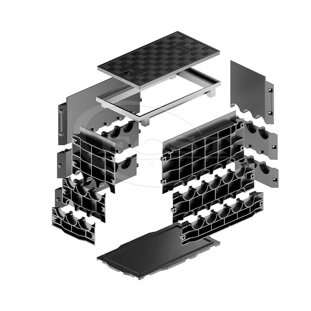 FCST-TH-SMC15 EN124 SMC Telecom Manhole Chamber Designed for Modern Infrastructure Needs