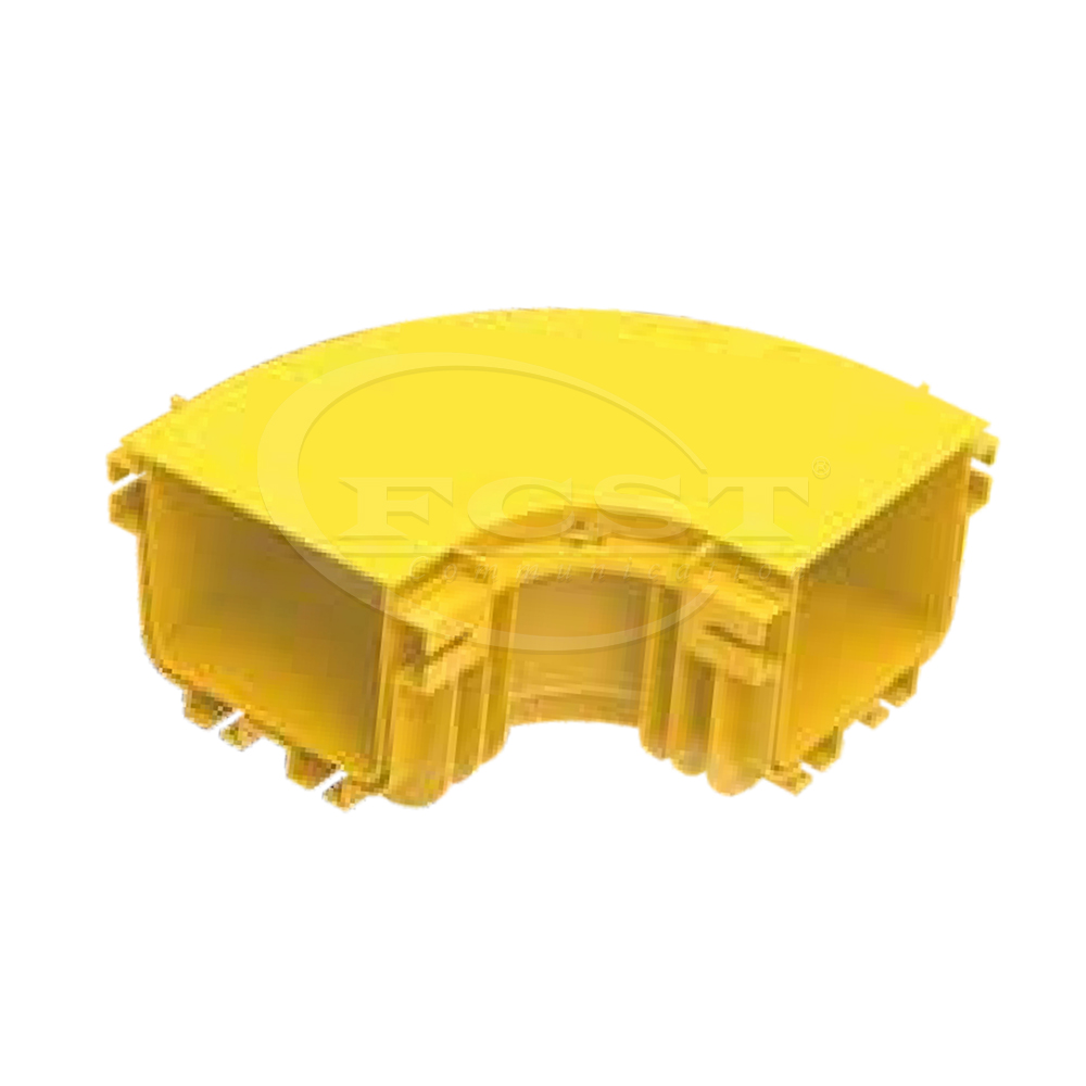 FCST-CR120-ELB90-CVR 90&deg; Horizontal Elbow Elbow Cover in 120mm Fiber Optic Raceway Systems
